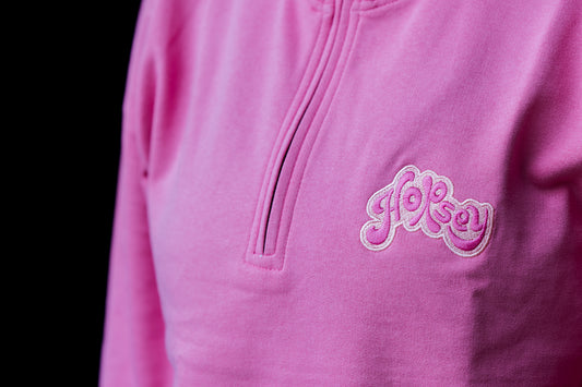 Taffy Pink Quarter Zip Sweatshirt